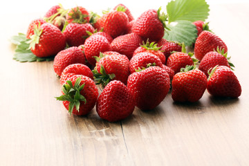 freshly harvested strawberries - healthy lifestyle fruit concept