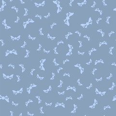 Silhouettes of Bows Seamless Pattern