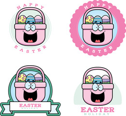 Cartoon Easter Basket Graphic