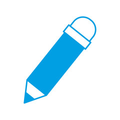 pencil utensil icon over white background vector illustration