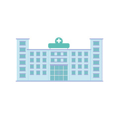 hospital building icon over white background vector illustration