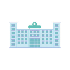 Fototapeta premium hospital building icon over white background vector illustration