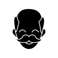 Fototapeta premium man face character people image vector illustration