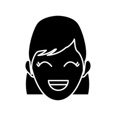 character woman head person image vector illustration