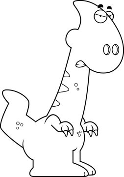 recommend clip art: Angry Cartoon Parasaurolophus