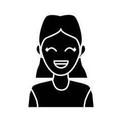 portrait woman character avatar employee icon vector illustration