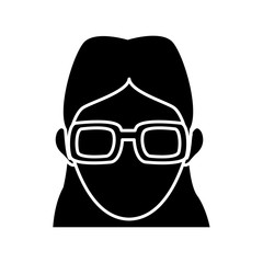 character woman head person image vector illustration