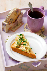 Crab salad  sandwich for breackfast