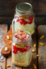 BLT Salad in the maison  jar.