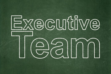 Fototapeta premium Business concept: Executive Team on chalkboard background