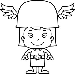 Cartoon Smiling Hermes Girl