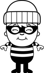 Smiling Cartoon Little Burglar
