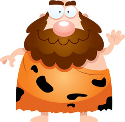 Cartoon Caveman Waving