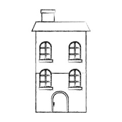 modern house icon over white background vector illustration