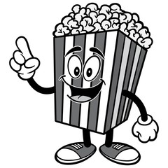 Popcorn Talking Illustration