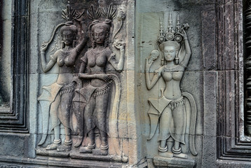 Cambodia Angkor Wat apsaras ladies