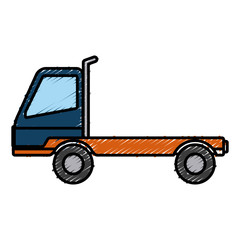 delivery truck trailer transport vehicle vector illustration