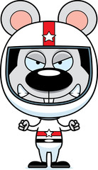 Cartoon Angry Race Car Driver Mouse