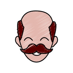 man face character people profile cartoon image vector illustration