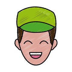 man face character people profile cartoon image vector illustration