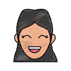 character woman head person image vector illustration