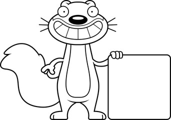 Cartoon Squirrel Sign