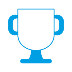 trophy cup icon over white background vector illustration