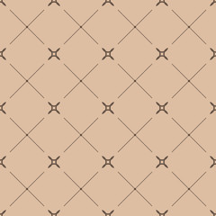 Geometric brown seamless pattern as background