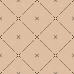 Fototapeta premium Geometric brown seamless pattern as background