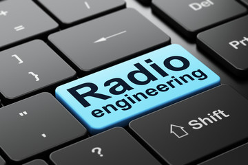 Fototapeta premium Science concept: Radio Engineering on computer keyboard background
