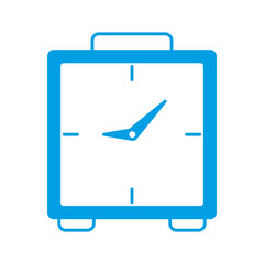 clock icon over white background vector illustration