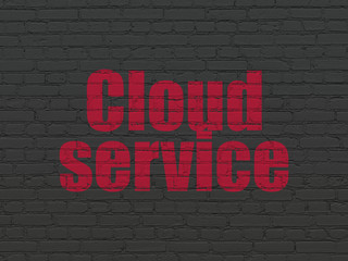 Fototapeta na wymiar Cloud computing concept: Cloud Service on wall background