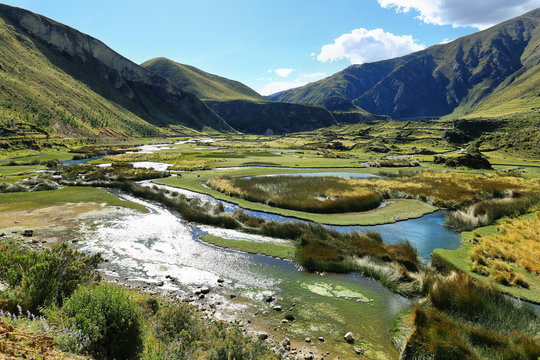 Clear waters of Ca&ntilde;ete river near Vilca villag, Peru
