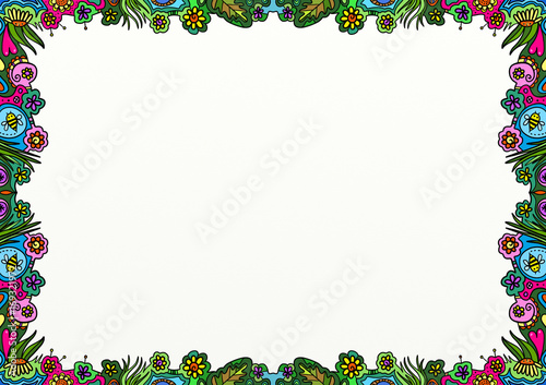 Spring Doodle Page Border Decoration Spring Doodle Page Border Decoration