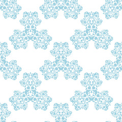 Blue and white abstract seamless pattern