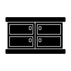 kitchen drawers icon over white background vector illustration