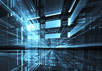 Abstract technology illustration, illustration