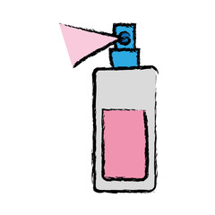 fragance bottle icon over white background vector illustration