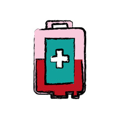 blood bag icon over white background vector illustration