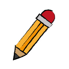 pencil utensil icon over white background vector illustration