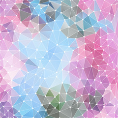 Abstract colorful triangle with rounded corners paper design vector background for web page banner, cover style, brochure template.