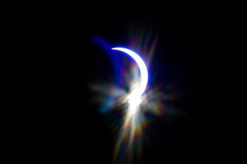 partial solar eclipse over south carolina usa