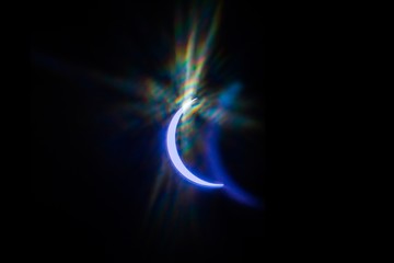 Obraz premium partial soalr eclipse over south carolina usa