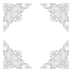Vector baroque of vintage elements for design. 