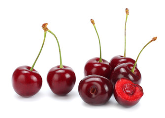 cherry isolated on white background.