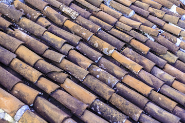 Textura de tejas de asbesto 