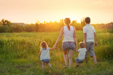 Large family with children