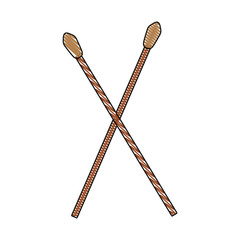 drumsticks icon over white background vector illustration