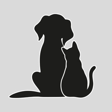 Love Cats and Dogs Colored Icon. Element of Family Icon for Mobile Concept  and Web Apps Stock Illustration - Illustration of black, help: 124226912