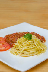 Spaghetti Bolognese meal